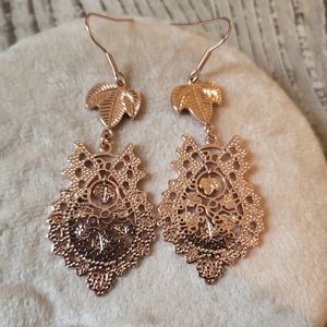 Rose gold earrings